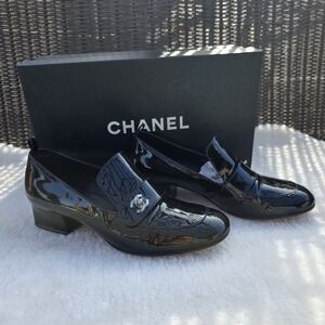 Chanel Black Patent Leather Women's Shoes